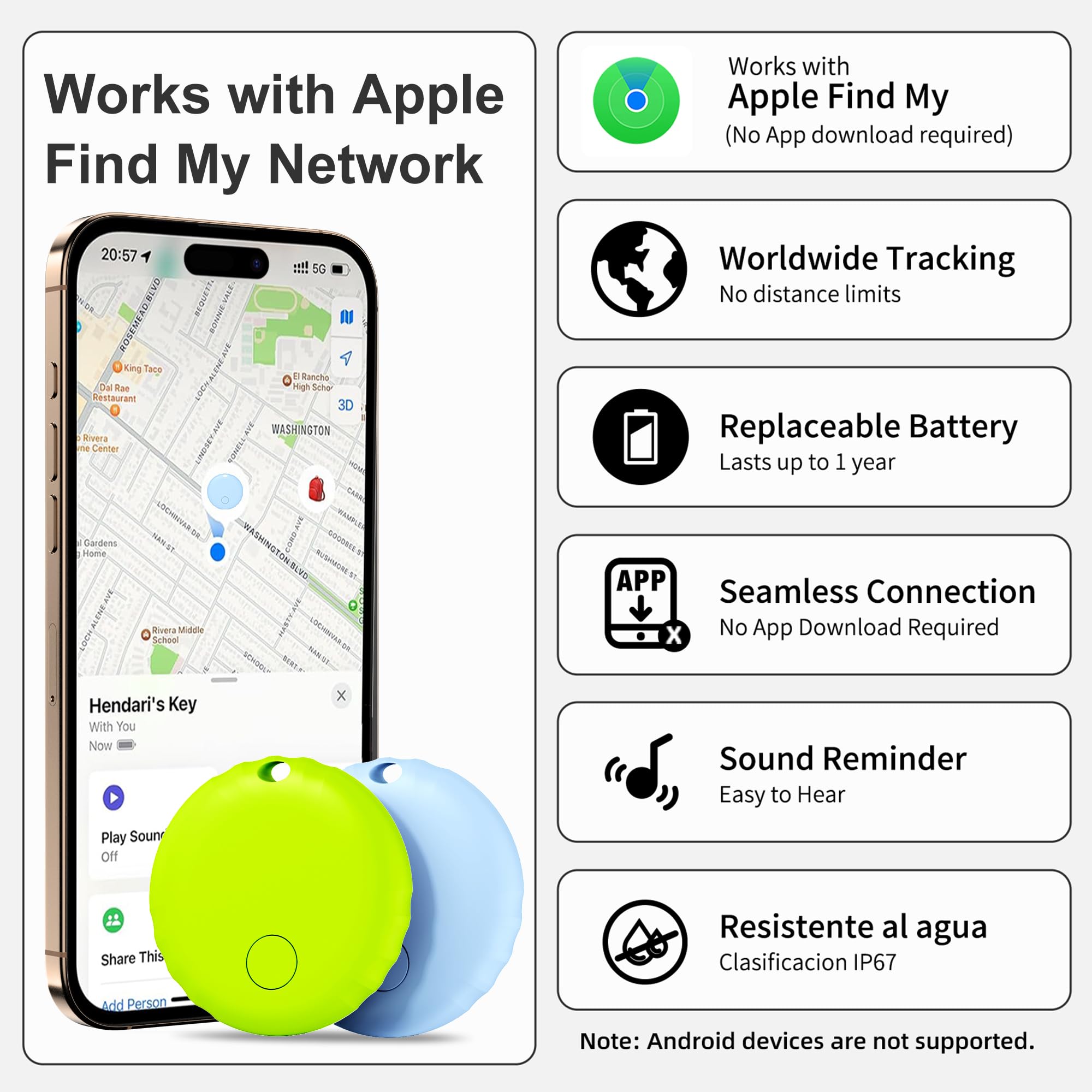 Air Tags, Smart Tag Works With Find My App (Ios Only), Keys Finder And Item Locator For Luggage, Backpack, Suitcases And More, R